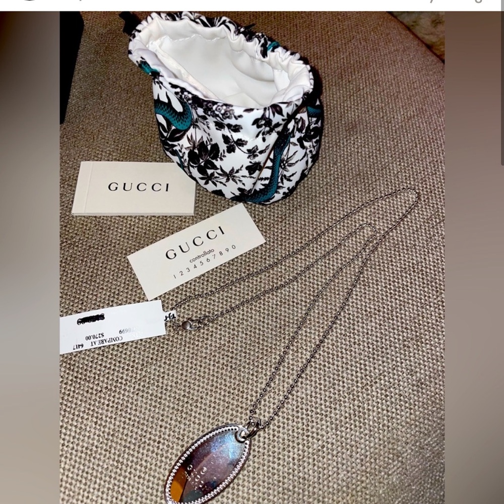 Gucci Dog Tag Pendant Necklace